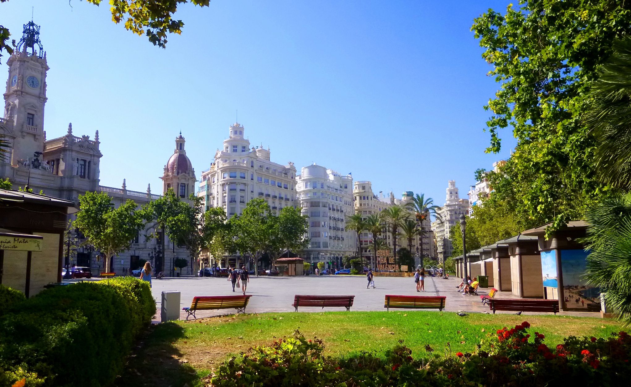 Façade de la Casa Consistorial de Valencia sur la Plaza del Ayuntamiento